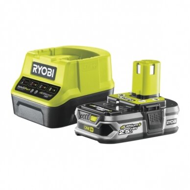 18V ONE+ pradinis rinkinys, Lithium+ akumuliatorius ir kroviklis (1x 2.5 Ah) Ryobi RC18120-125