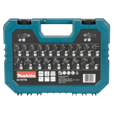 Frezų rinkinys Makita D-74778, 22 vnt. 1