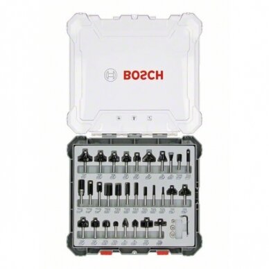 Bosch 30 daliu frezų kompl. 6 mm kotu, "Mixed" 2607017474