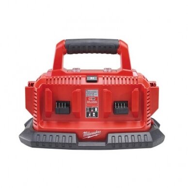 6-ių vietų akumuliatorių įkroviklis MILWAUKEE M1418 C6 1