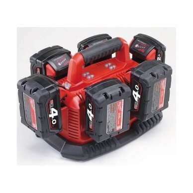 6-ių vietų akumuliatorių įkroviklis MILWAUKEE M1418 C6 2