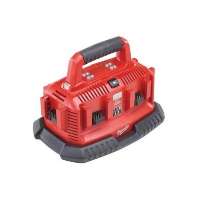 6-ių vietų akumuliatorių įkroviklis MILWAUKEE M1418 C6