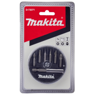 Torsion sukimo antgalių komplektas Makita D-73271, (Ph1, Ph2, Sl3, Sl5, Pz2, Pz3, magnetinis laikilis), 7 vnt.