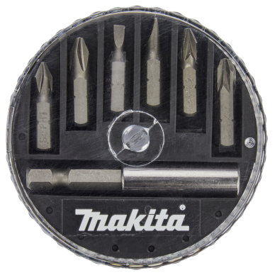 Torsion sukimo antgalių komplektas Makita D-73271, (Ph1, Ph2, Sl3, Sl5, Pz2, Pz3, magnetinis laikilis), 7 vnt.