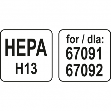 Filtras HEPA H13 dulkių siurbliui Lund (skirta 67091, 67092) 4