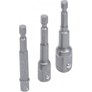 Adapterių komplektas | 6.3 mm (1/4") antgalis | 6.3 mm (1/4") / 10 mm (3/8") / 12,5 mm (1/2") | 3 vnt. (8204)