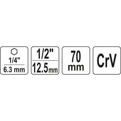 Adapteris Yato, 70 mm 3