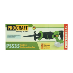 Akumuliatorinis tiesinis pjūklas ProCraft PSS35bb, 20 V (be akum. ir krov.)