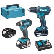 Akumuliatorinių įrankių komplektas Makita DLX2127M3J, 18V, 3x4,0Ah