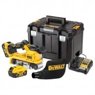 Akumuliatorinis juostinis šlifuoklis DeWalt DCW220P2-QW, 18V, 2x5Ah, 75x533mm, TSTAK