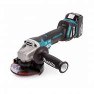 Akumuliatorinio kampinio šlifuoklio rinkinys Makita DGA517RTJ, 18 V,  5 Ah,  125 mm