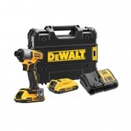 Akumuliatorinis smūginis suktuvas DeWalt DCF840D2T-QW, 18V, 2x2.0 Ah