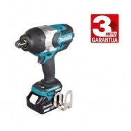 Akumuliatorinis smūginis veržliasukis Makita DTW1001Z + 5,0Ah, 18V (be krov.)