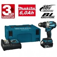 Akumuliatorinis suktuvas-gręžtuvas Makita DDF489RG1J, 18V, 1x6,0Ah