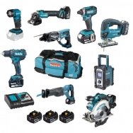 Akumuliatorinių įrankių rinkinys Makita DLX 9032T, 18V, 3x5,0Ah