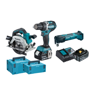 Akumuliatorinių įrankių komplektas MAKITA DLX3138TJ (DDF484; DHS660; DTM51 + 2X5,0Ah), 18V, LXT, BL-motor