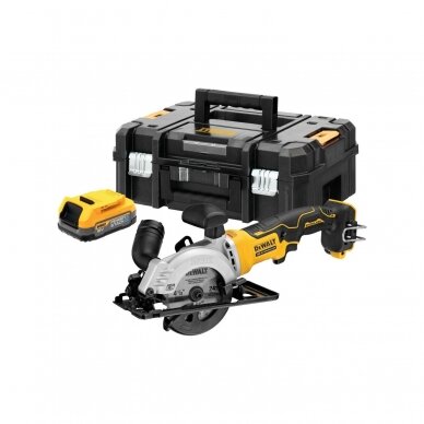 Akum. diskinis daugiafunkcinis pjūklas DeWalt DCS571E1T-XJ, 18V, 1x1.7Ah PowerStack