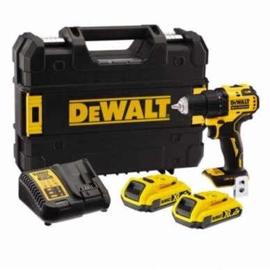 Akum. suktuvas-gręžtuvas DeWalt DCD708D2T-QW, 18V, 2x2,0Ah 1