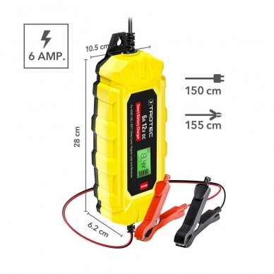 Akumuliatoriaus pakrovėjas Trotec PBCS 6A 1