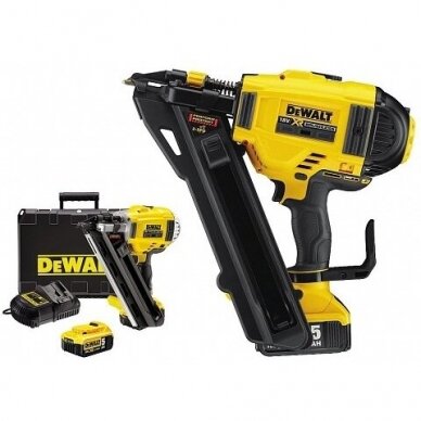 Akumuliatorinė viniakalė DeWalt DCN693P2-QW, 18V, 2x5.0Ah