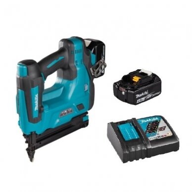 Akumuliatorinis smeigiakalis Makita DBN500RMJ, 18 V, 2x4,0Ah