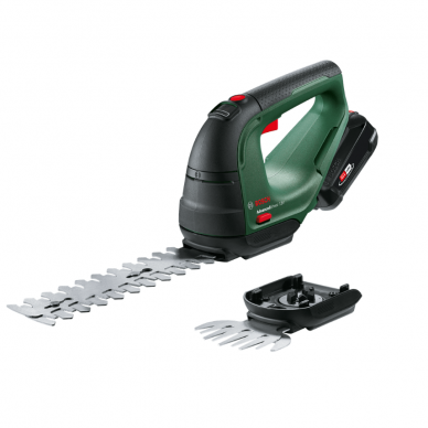 Akumuliatorinės žolės ir krūmų žirklės BOSCH AdvancedShear 18, 18 V, 1x2,0 Ah 1