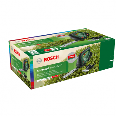 Akumuliatorinės žolės ir krūmų žirklės BOSCH AdvancedShear 18, 18 V, 1x2,0 Ah 2