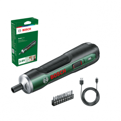 Akumuliatorinis atsuktuvas Bosch PushDrive, 3,6 V, 1,5 Ah 1