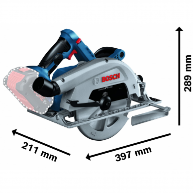 Akumuliatorinis diskinis pjūklas Bosch GKS 18V-68 C, 18 V, (be akum. ir krov.) 1