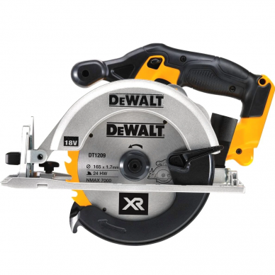 Akumuliatorinis diskinis pjūklas Dewalt DCS391N-XJ; 18 V, (be akum.ir krov.)