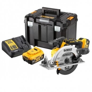 Akumuliatorinis diskinis pjūklas DeWalt DCS565P2-QW, 18 V, 2x5.0 Ah