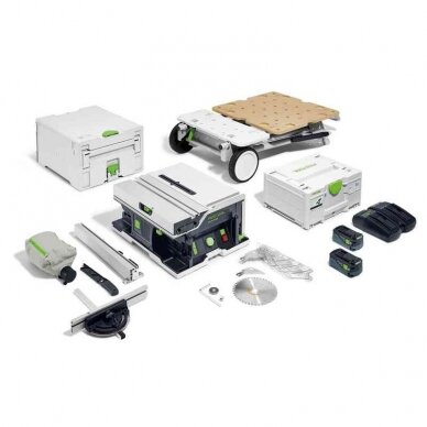 Akumuliatorinis diskinis pjūklas Festool CSC SYS 50 EBI-Set, 18 V, 2 x 5.0 Ah, (577379)