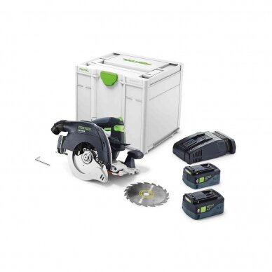 Akumuliatorinis diskinis pjūklas Festool HKC 55 5,0 EBI-Plus-SCA, 18 V, 2 x 5,0 Ah, (577678)