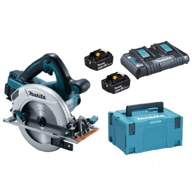 Akumuliatorinis diskinis pjūklas Makita DHS710RG2J, 2x18V, 6,0Ah