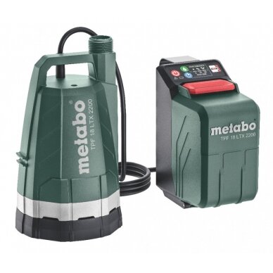 Akumuliatorinis drenažinis siurblys TPF 18 LTX 2200, korpusa, Metabo 1