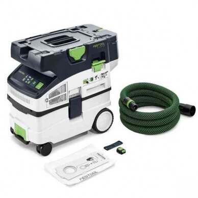 Akumuliatorinis dulkių siurblys CLEANTEC Festool CTLC MIDI I-Basic, 18 V, (be akum. ir krov.), (577066)