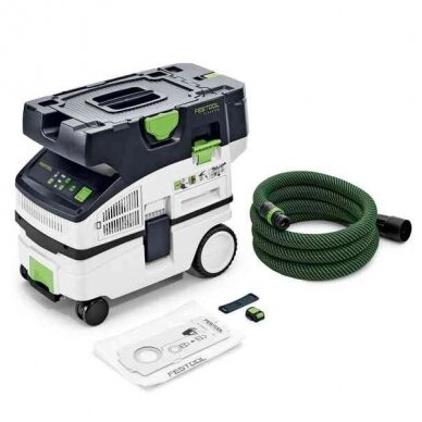 Akumuliatorinis dulkių siurblys CLEANTEC Festool CTLC MINI I-Basic, 18 V, (be akum. ir krov.), (577065)