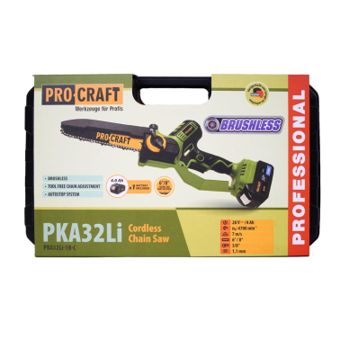 Akumuliatorinis genėjimo pjūklas ProCraft PKA32Li, 20 V, 1x4,0Ah 6