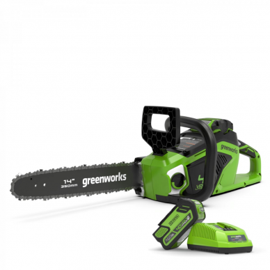 Akumuliatorinis grandininis pjūklas Greenworks GD40CS15K4, 40 V, 4,0 Ah