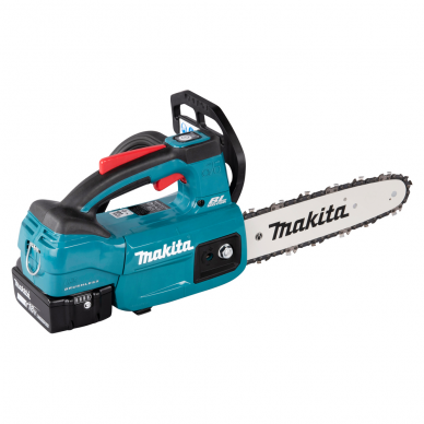 Akumuliatorinis grandininis pjūklas Makita DUC254RTE, 18 V, 2x5,0 Ah, 25 cm