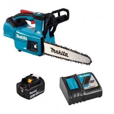 Akumuliatorinis grandininis pjūklas Makita DUC254RT, 18 V, 25 cm