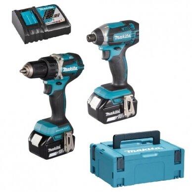 Akumuliatorinių įrankių komplektas Makita DDF484 + DTD152, 18 V, 2x5,0 Ah