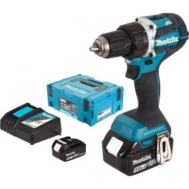 Akumuliatorinis gręžtuvas Makita DDF484RTJ, 18 V, 2x 5,0 Ah Li-ion