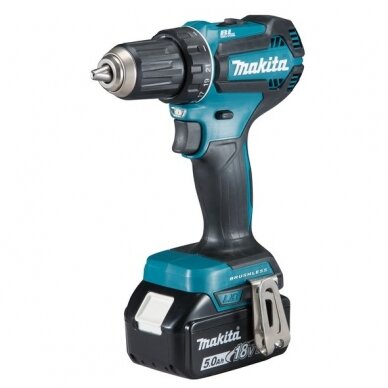 Akumuliatorinis gręžtuvas Makita DDF485RTJ, 18 V, 2x 5,0Ah 1