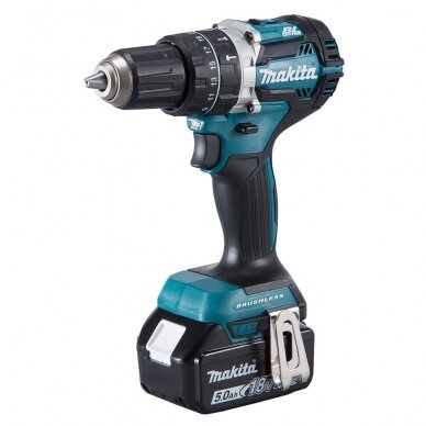 Akumuliatorinis gręžtuvas Makita DHP484RTJ, 18 V, 2x 5,0 Ah Li-ion 2