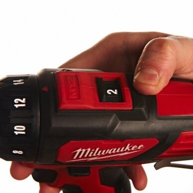 Akumuliatorinis gręžtuvas MILWAUKEE M12 BDD-202C 3