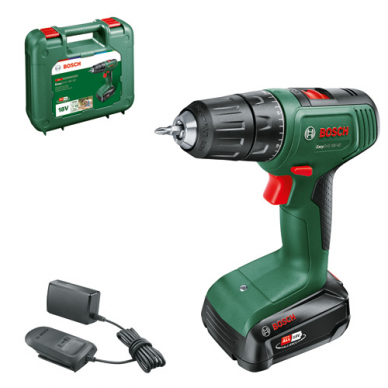 Akumuliatorinis gręžtuvas- suktuvas Bosch Easydrill 18V-40, 18 V, 1x1,5 Ah