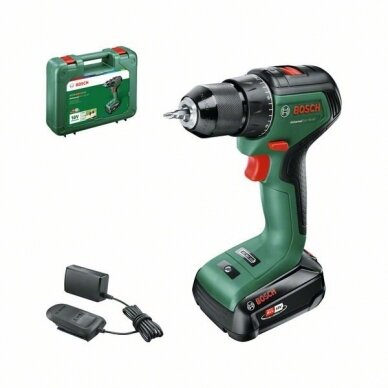 Akumuliatorinis gręžtuvas- suktuvas Bosch UniversalDrill 18V-60, 18 V, 2,0 Ah