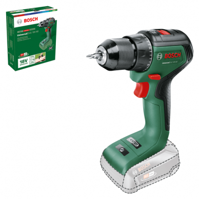 Akumuliatorinis gręžtuvas- suktuvas Bosch UniversalDrill 18V-60, 18 V, (be akum. ir krov.)