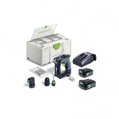 Akumuliatorinis gręžtuvas-suktuvas Festool CXS 12 2,5-Set (576865)